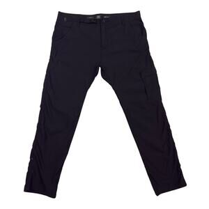 prAna Stretch Zion Slim Pants II Mens 40x32 Black ReZion Nylon Hiking Travel